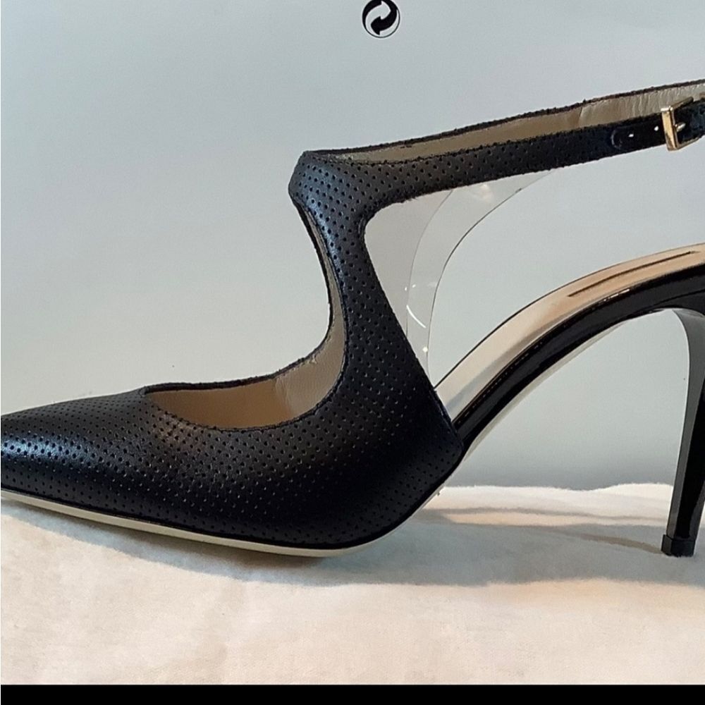 NWOT Giorgio Armani 3.5 Leather Heels Size 38 - Picture 8 of 13